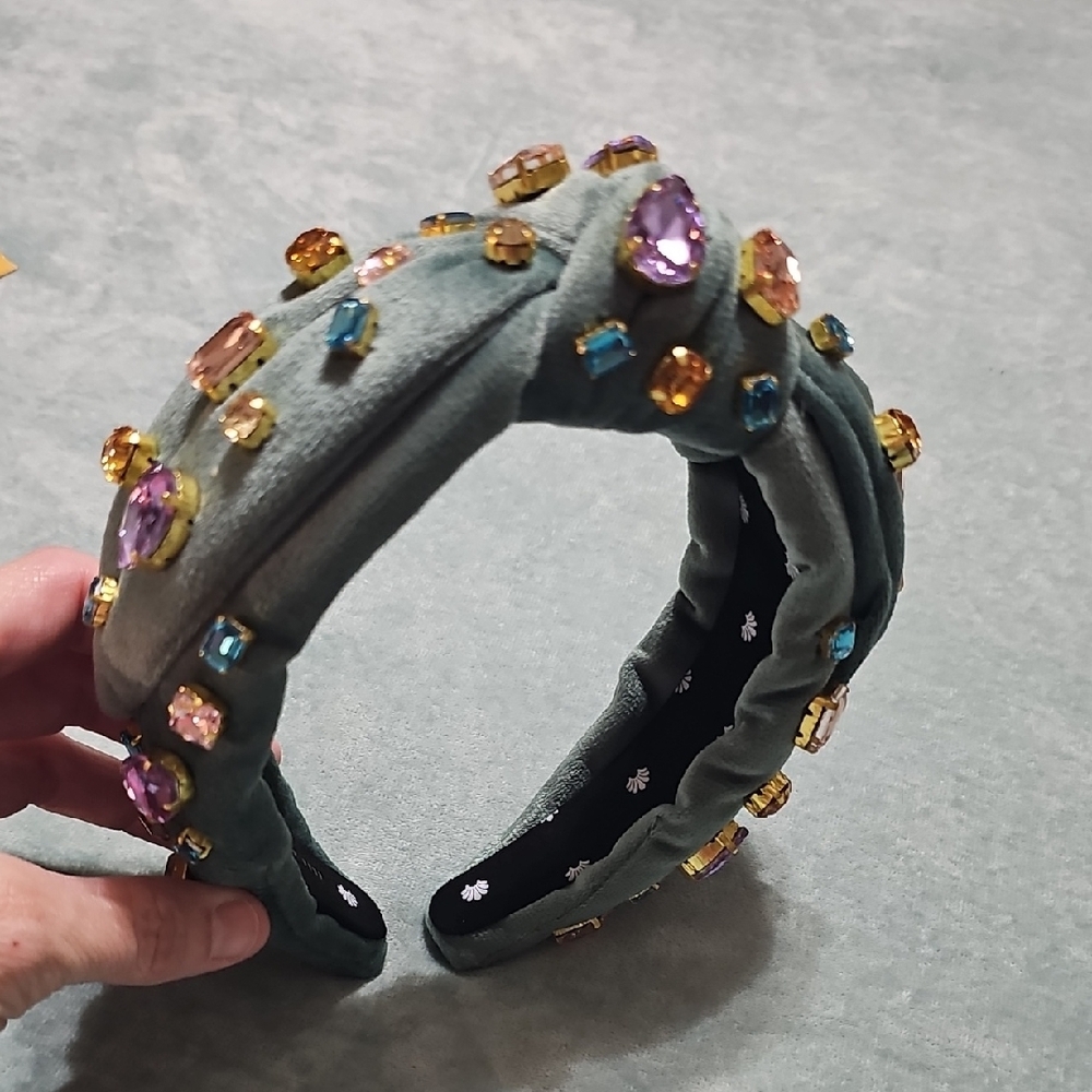 Lele Sadoughi Blue Embellished Headband - Picture 2 of 4